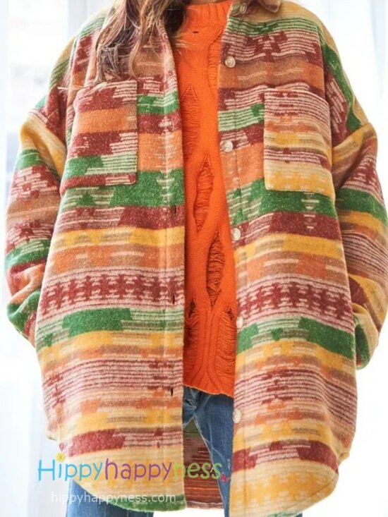 DAVI & DANI Tops - NWT Davi & Dani oversized Southwestern print shacket in size Small.